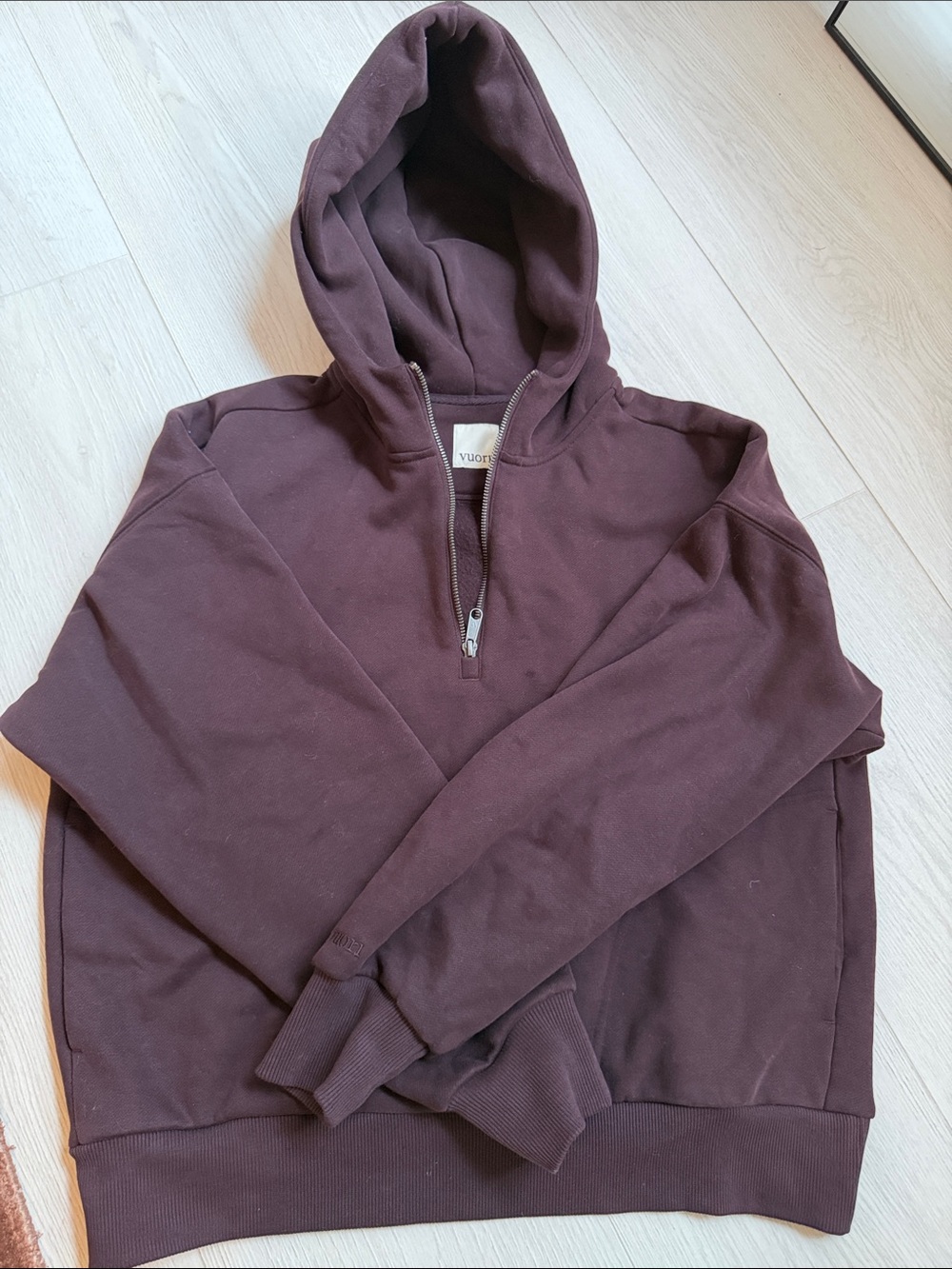 Vuori Deep Brown purple Half-Zip Hoodie